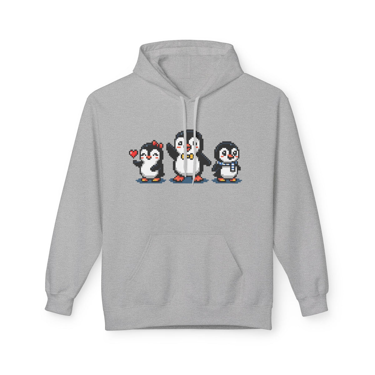 Pixel Penguin Hoodie — Cute Retro 8-Bit Penguin Family Pullover