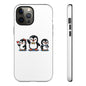 Penguin Pixel Trio Phone Case — Cute Retro 8‑Bit Penguin Family Protective Cover