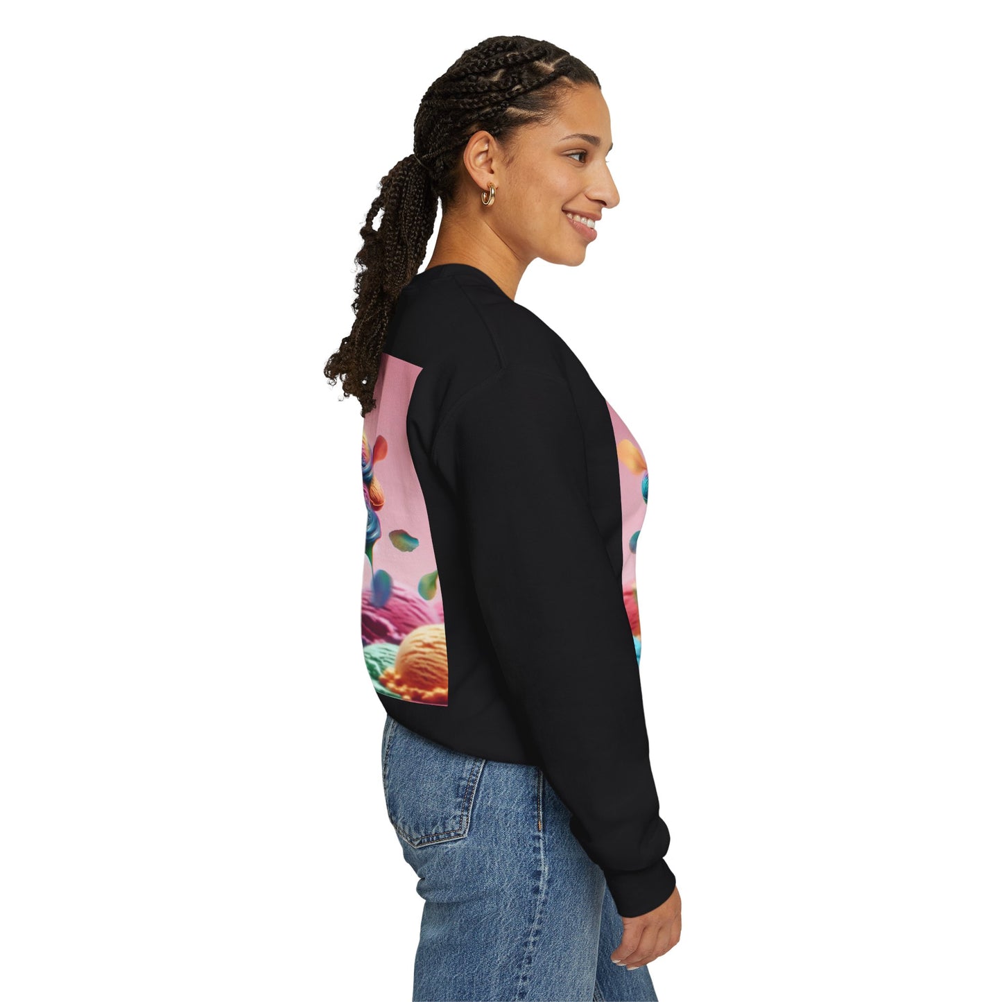 Colorful Ice Cream Crewneck Sweatshirt - Sweet Summer Vibes