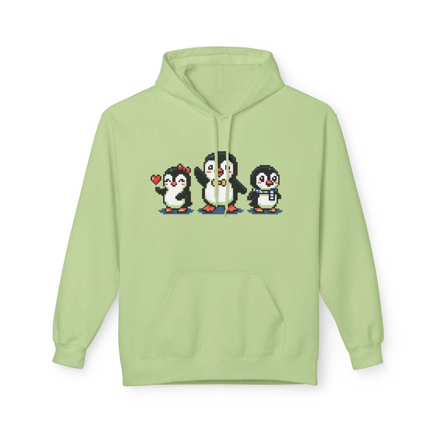 Pixel Penguin Hoodie — Cute Retro 8-Bit Penguin Family Pullover