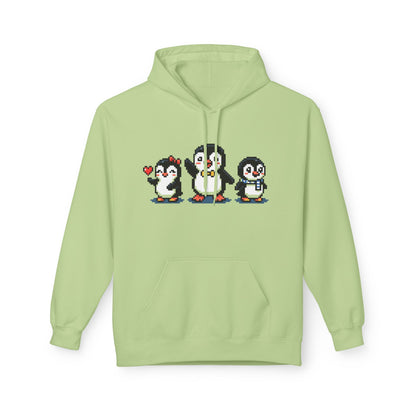 Pixel Penguin Hoodie — Cute Retro 8-Bit Penguin Family Pullover