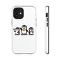 Penguin Pixel Trio Phone Case — Cute Retro 8‑Bit Penguin Family Protective Cover