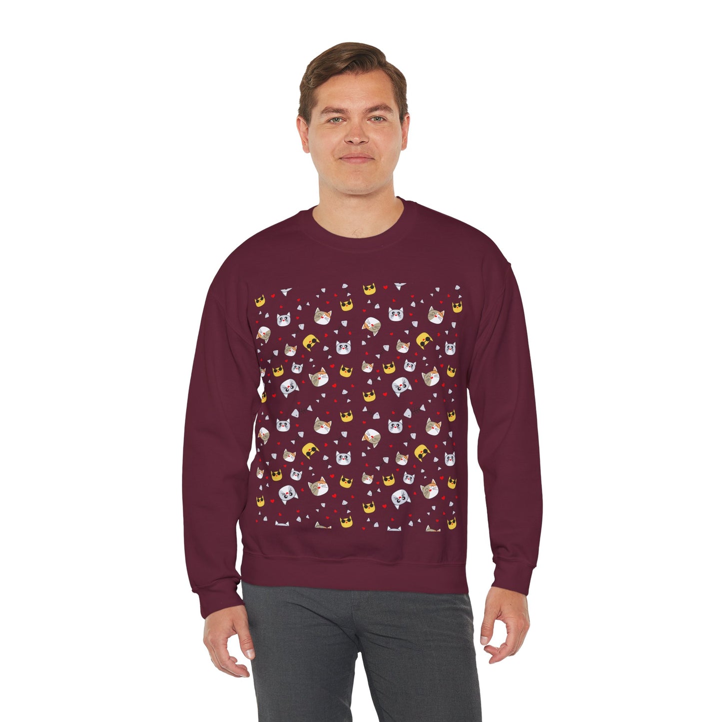 Cute Cartoon Animals Unisex Heavy Blend™ Crewneck Sweatshirt