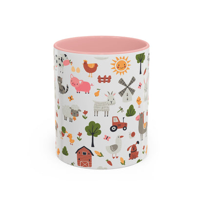 Farmyard Friends Accent Coffee Mug - Cute Animal Design for Cozy Mornings