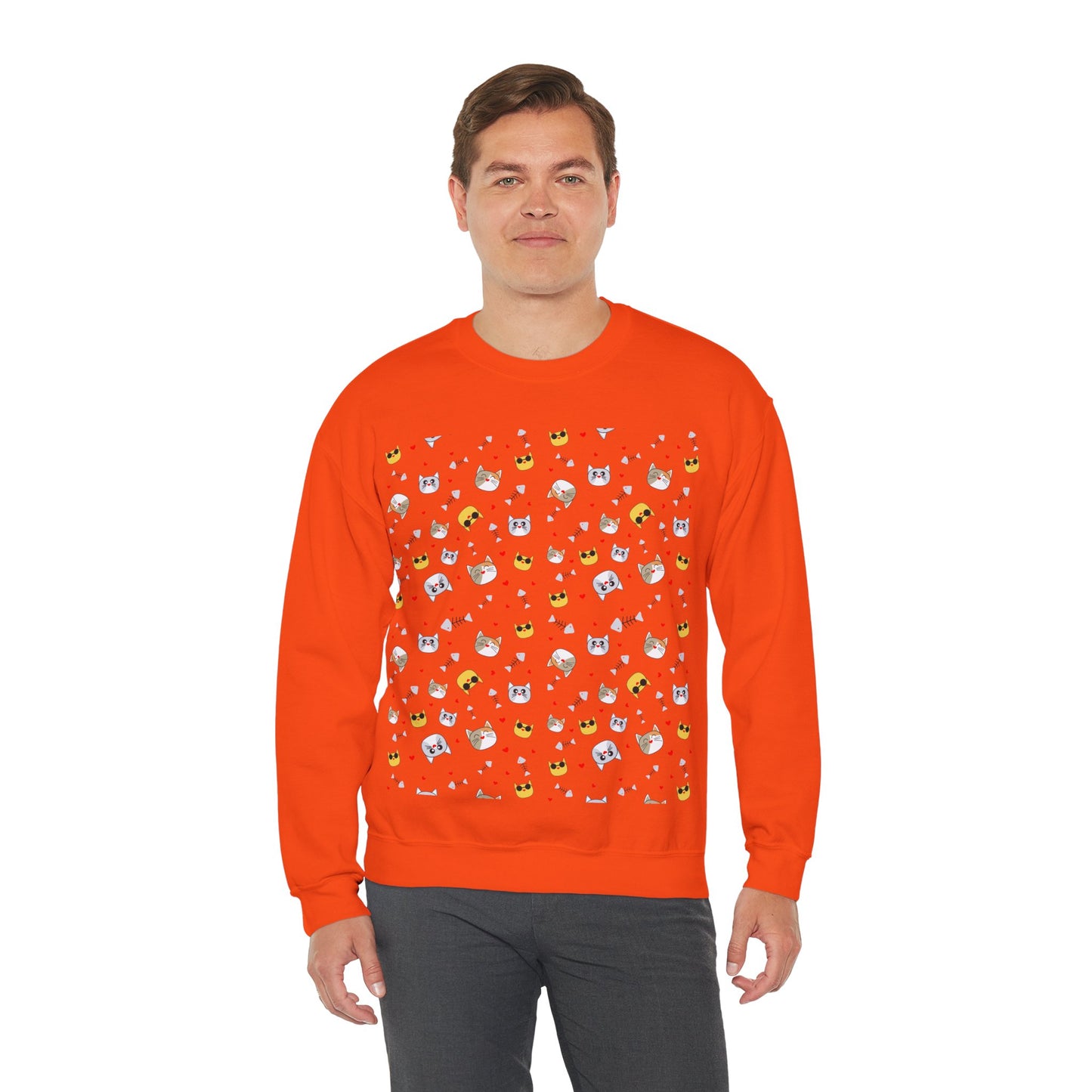 Cute Cartoon Animals Unisex Heavy Blend™ Crewneck Sweatshirt