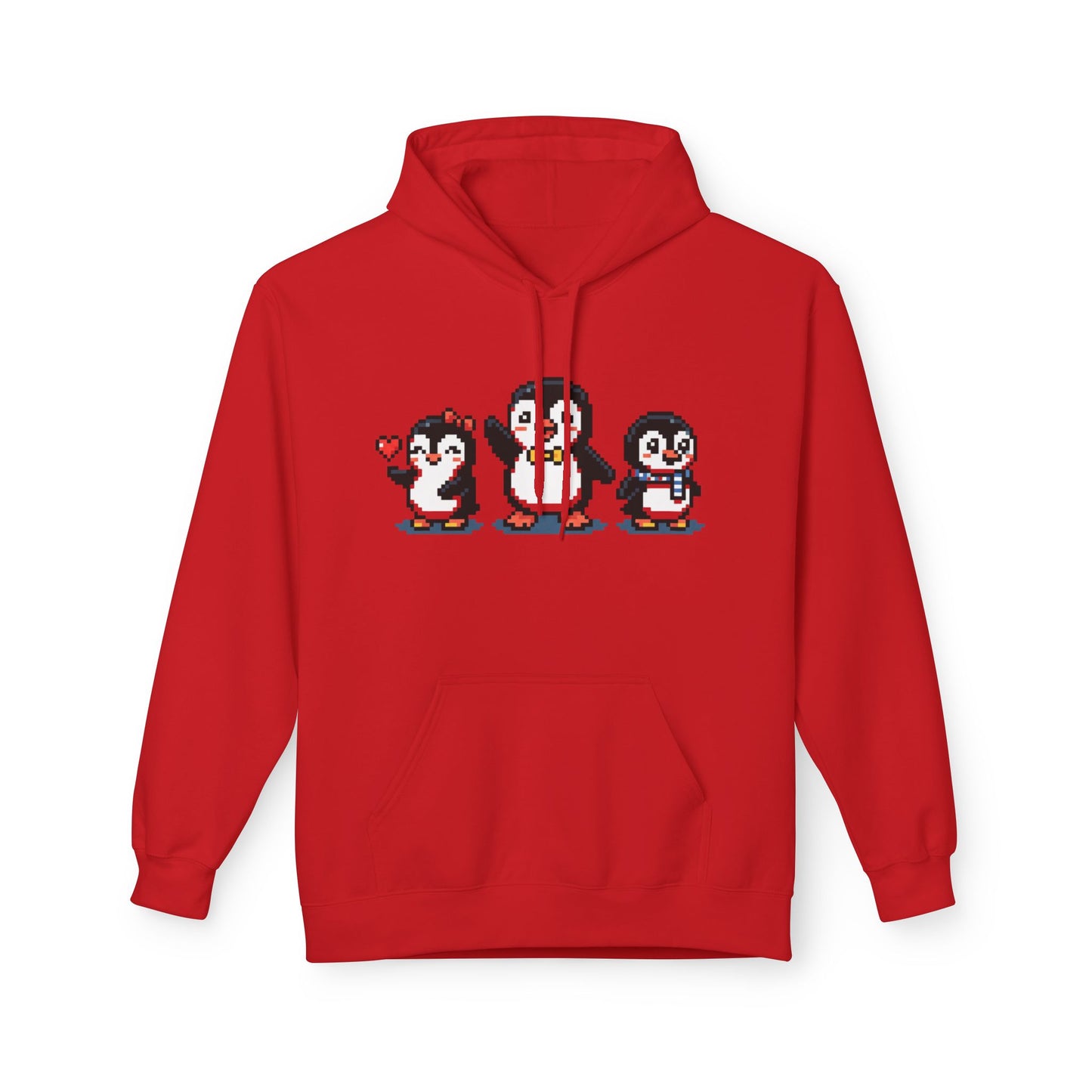 Pixel Penguin Hoodie — Cute Retro 8-Bit Penguin Family Pullover