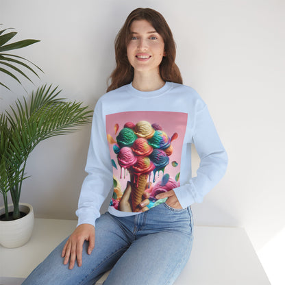 Colorful Ice Cream Crewneck Sweatshirt - Sweet Summer Vibes