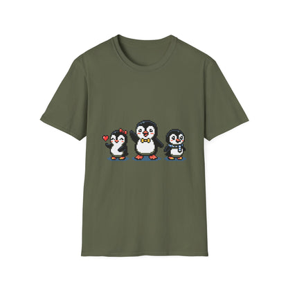 Penguin Pixel Tee — Cute Retro Pixel Art Penguins T-Shirt