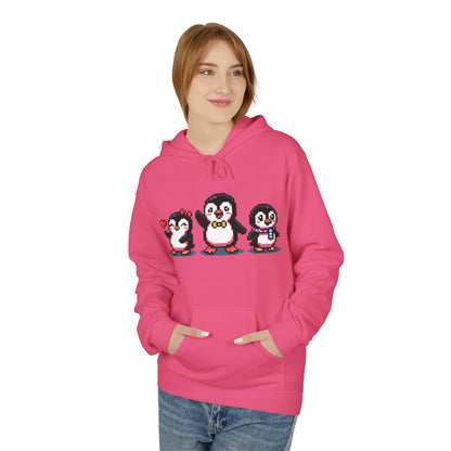 Pixel Penguin Hoodie — Cute Retro 8-Bit Penguin Family Pullover