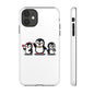 Penguin Pixel Trio Phone Case — Cute Retro 8‑Bit Penguin Family Protective Cover
