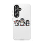 Penguin Pixel Trio Phone Case — Cute Retro 8‑Bit Penguin Family Protective Cover