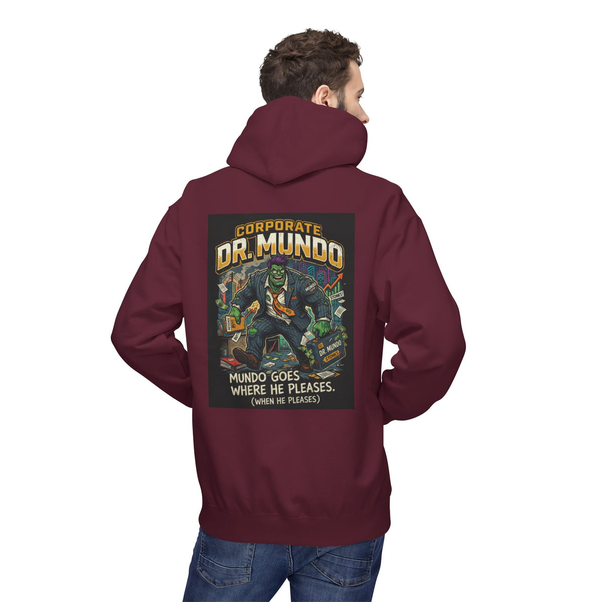 Dr Mundo Retro Arcade Hoodie league of legands— Gaming Champion Pullover