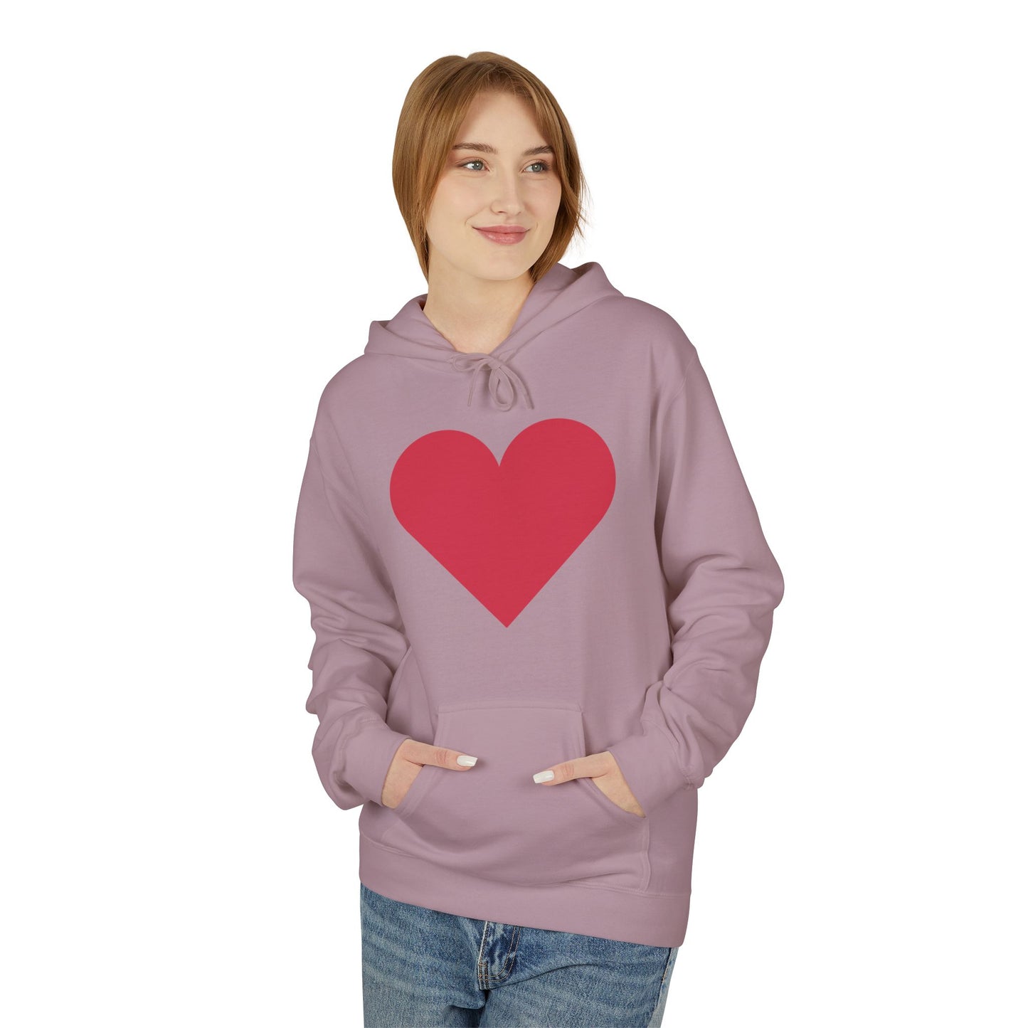 Heart & Rose Pattern Hoodie — Romantic Floral Valentine Pullover