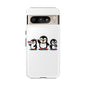 Penguin Pixel Trio Phone Case — Cute Retro 8‑Bit Penguin Family Protective Cover