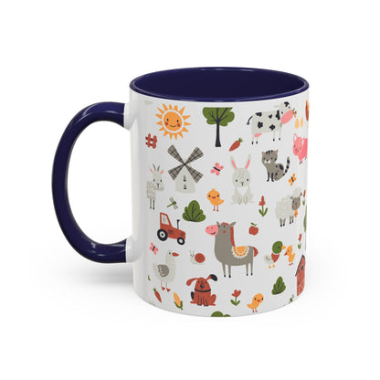 Farmyard Friends Accent Coffee Mug - Cute Animal Design for Cozy Mornings