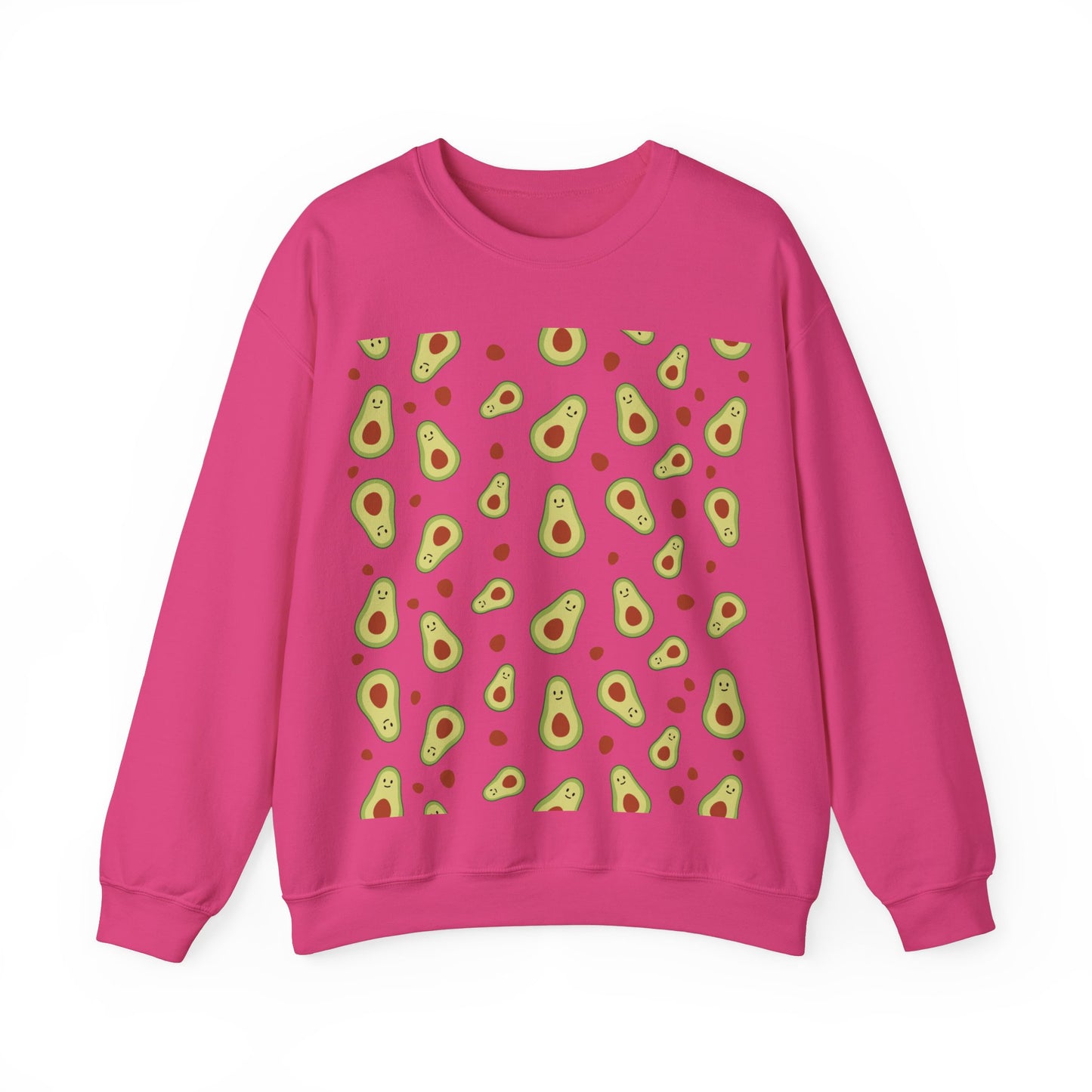 Cute Avocado Pattern Unisex Crewneck Sweatshirt - Perfect for Food Lovers