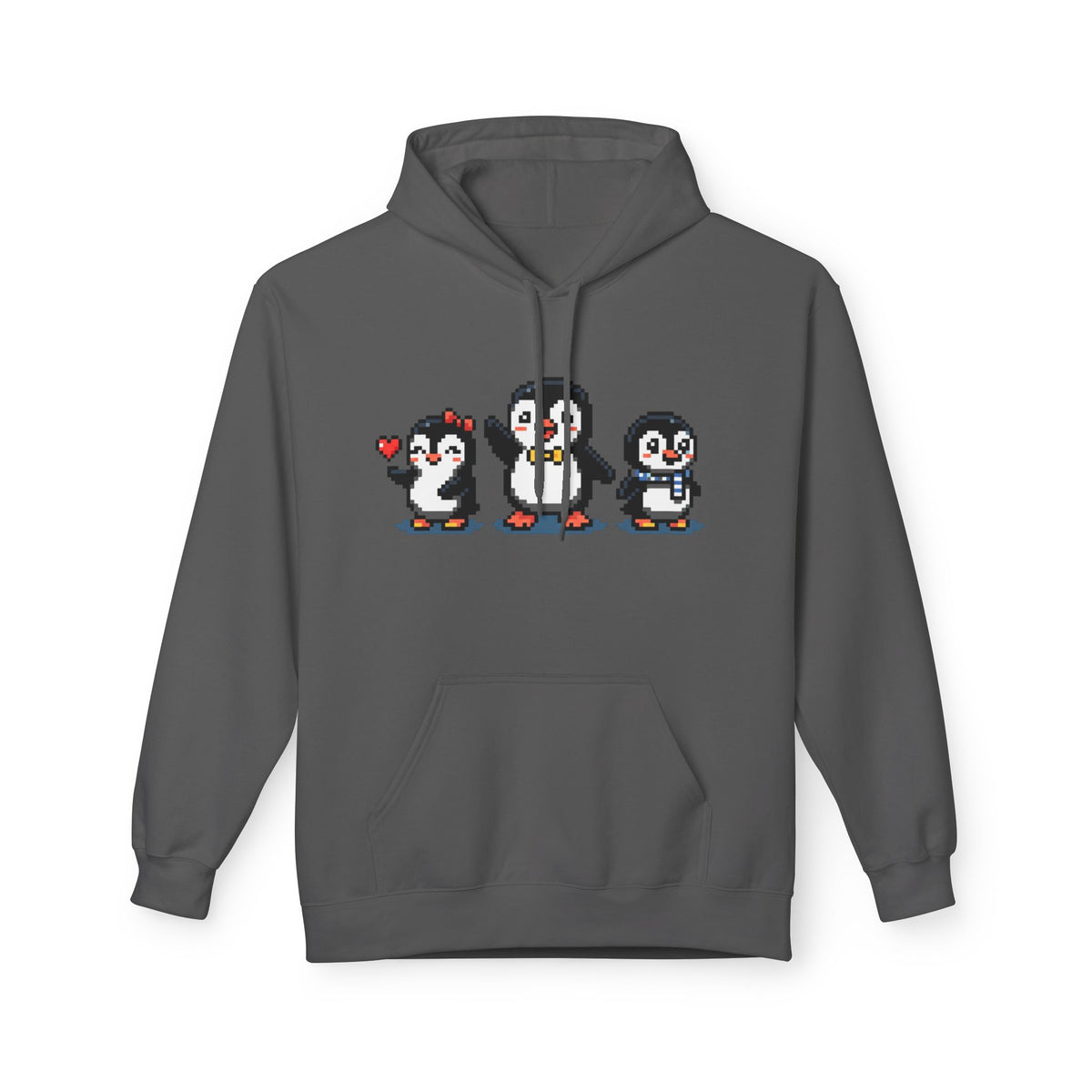 Pixel Penguin Hoodie — Cute Retro 8-Bit Penguin Family Pullover
