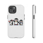 Penguin Pixel Trio Phone Case — Cute Retro 8‑Bit Penguin Family Protective Cover