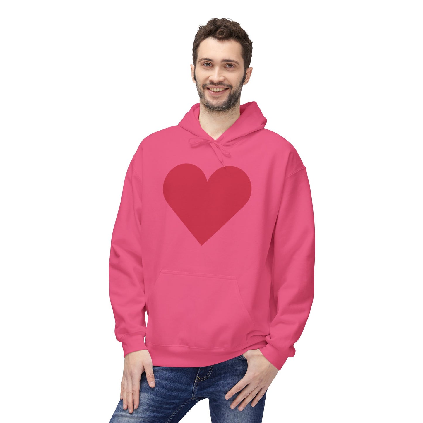 Heart & Rose Pattern Hoodie — Romantic Floral Valentine Pullover