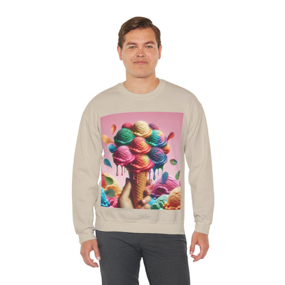 Colorful Ice Cream Crewneck Sweatshirt - Sweet Summer Vibes