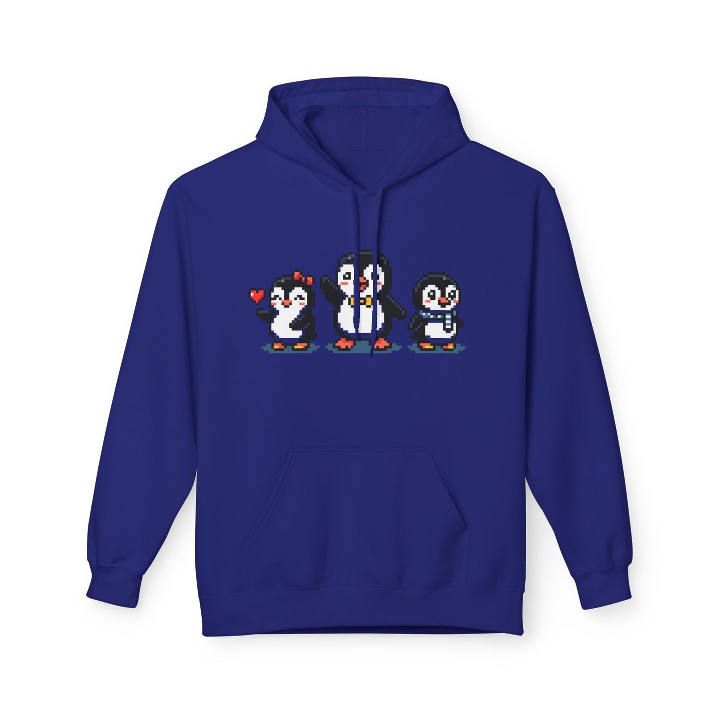 Pixel Penguin Hoodie — Cute Retro 8-Bit Penguin Family Pullover
