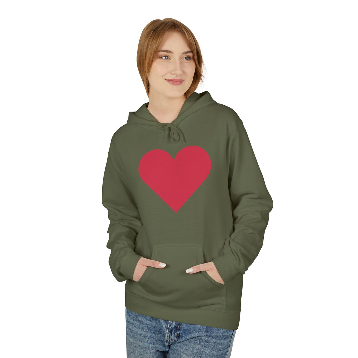 Heart & Rose Pattern Hoodie — Romantic Floral Valentine Pullover