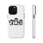 Penguin Pixel Trio Phone Case — Cute Retro 8‑Bit Penguin Family Protective Cover