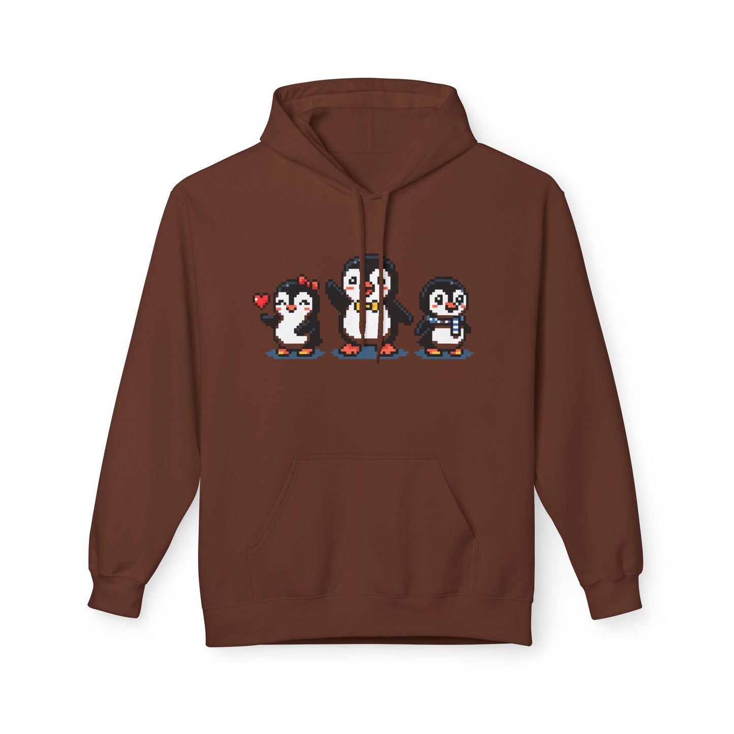 Pixel Penguin Hoodie — Cute Retro 8-Bit Penguin Family Pullover