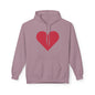 Heart & Rose Pattern Hoodie — Romantic Floral Valentine Pullover
