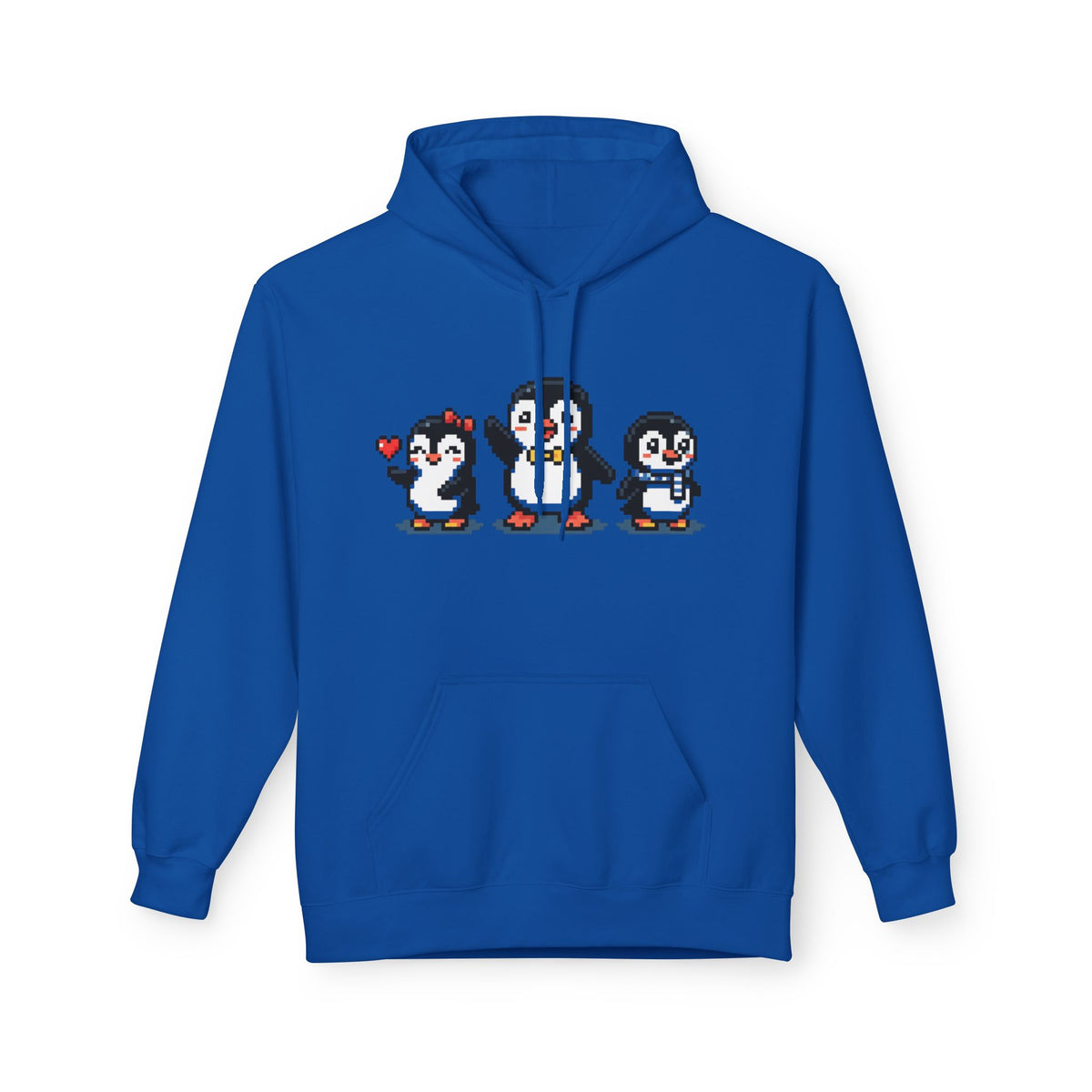 Pixel Penguin Hoodie — Cute Retro 8-Bit Penguin Family Pullover