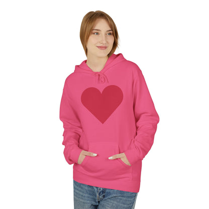 Heart & Rose Pattern Hoodie — Romantic Floral Valentine Pullover