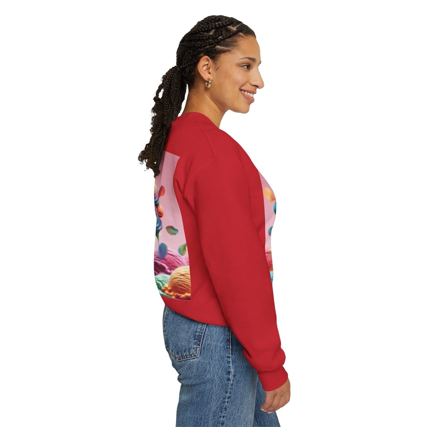 Colorful Ice Cream Crewneck Sweatshirt - Sweet Summer Vibes