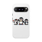 Penguin Pixel Trio Phone Case — Cute Retro 8‑Bit Penguin Family Protective Cover