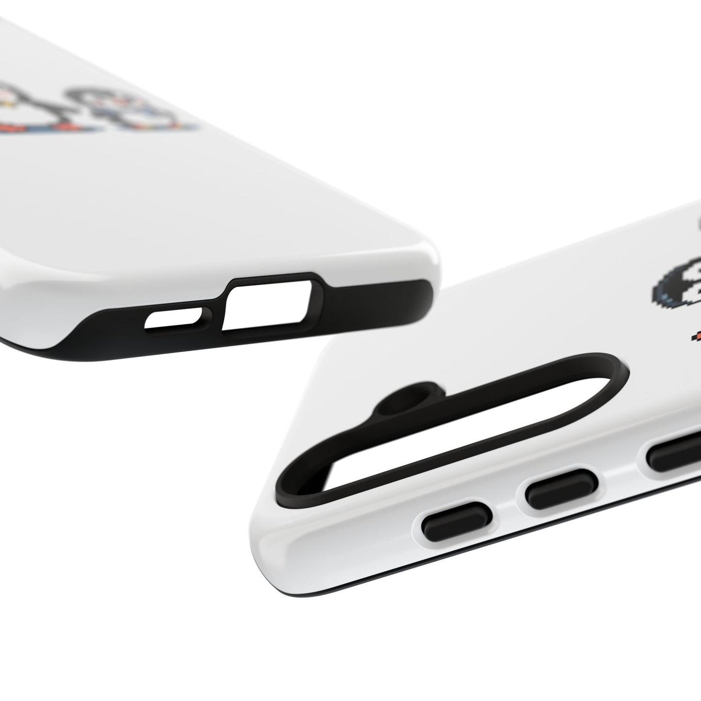 Penguin Pixel Trio Phone Case — Cute Retro 8‑Bit Penguin Family Protective Cover