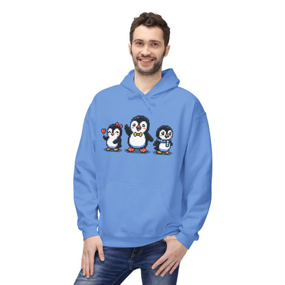 Pixel Penguin Hoodie — Cute Retro 8-Bit Penguin Family Pullover