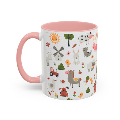 Farmyard Friends Accent Coffee Mug - Cute Animal Design for Cozy Mornings