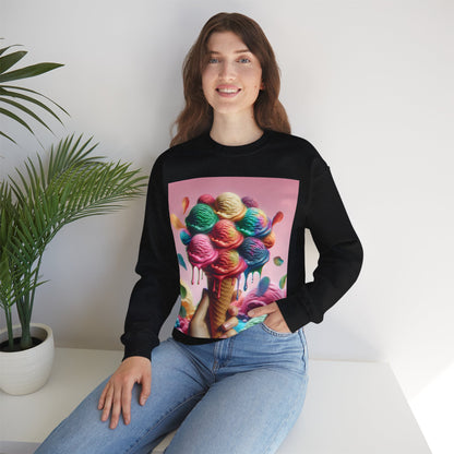 Colorful Ice Cream Crewneck Sweatshirt - Sweet Summer Vibes