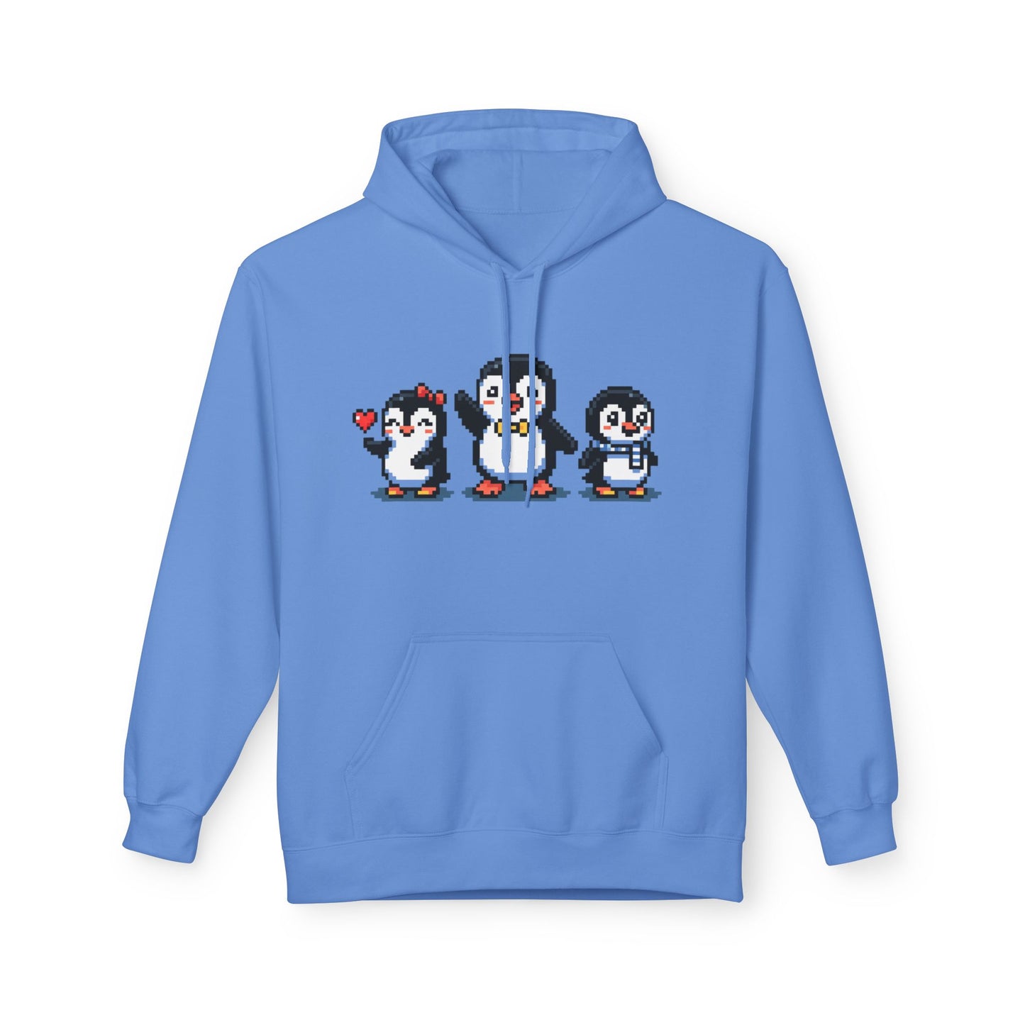Pixel Penguin Hoodie — Cute Retro 8-Bit Penguin Family Pullover