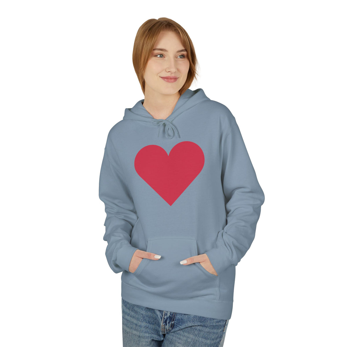 Heart & Rose Pattern Hoodie — Romantic Floral Valentine Pullover