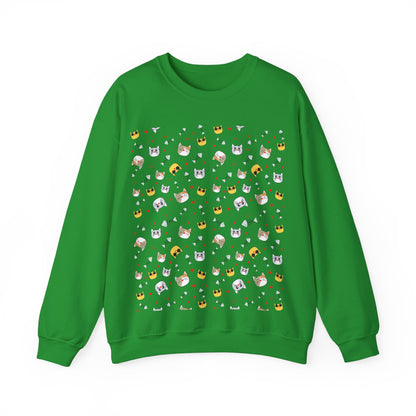 Cute Cartoon Animals Unisex Heavy Blend™ Crewneck Sweatshirt