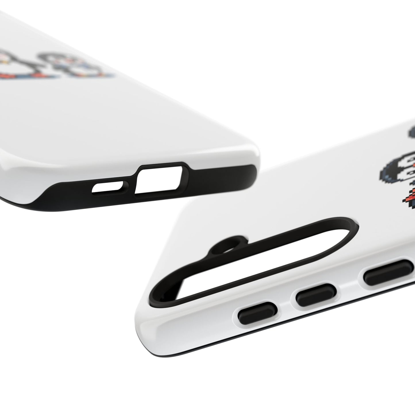 Penguin Pixel Trio Phone Case — Cute Retro 8‑Bit Penguin Family Protective Cover