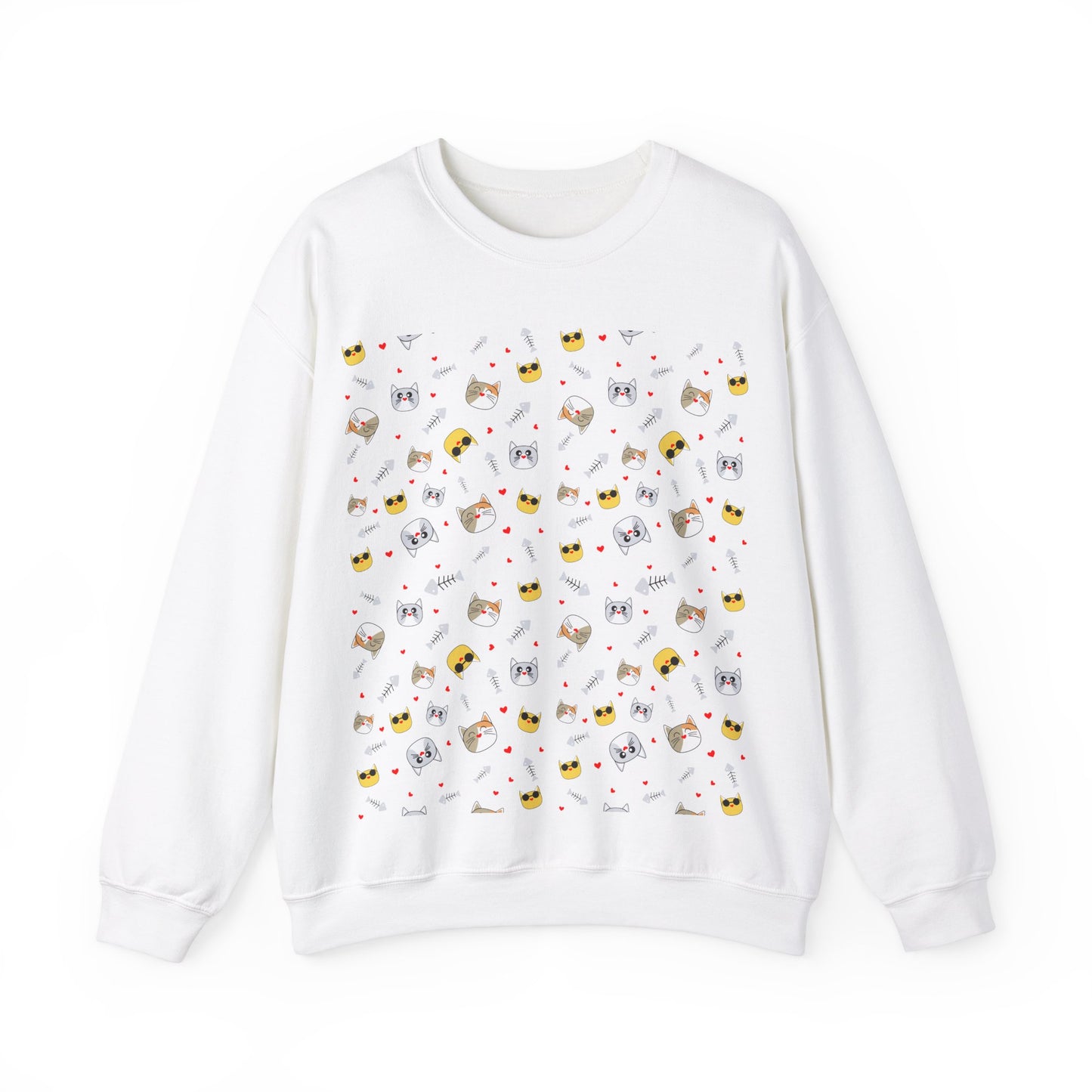 Cute Cartoon Animals Unisex Heavy Blend™ Crewneck Sweatshirt