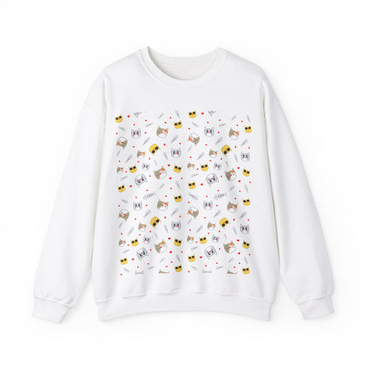 Cute Cartoon Animals Unisex Heavy Blend™ Crewneck Sweatshirt