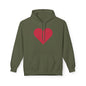 Heart & Rose Pattern Hoodie — Romantic Floral Valentine Pullover