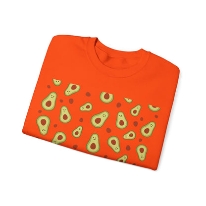 Cute Avocado Pattern Unisex Crewneck Sweatshirt - Perfect for Food Lovers