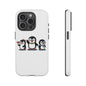Penguin Pixel Trio Phone Case — Cute Retro 8‑Bit Penguin Family Protective Cover
