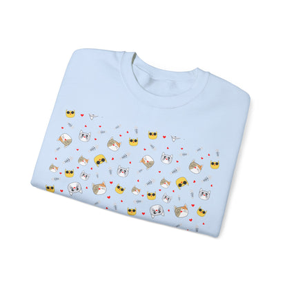 Cute Cartoon Animals Unisex Heavy Blend™ Crewneck Sweatshirt