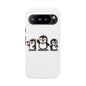 Penguin Pixel Trio Phone Case — Cute Retro 8‑Bit Penguin Family Protective Cover