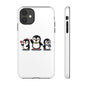 Penguin Pixel Trio Phone Case — Cute Retro 8‑Bit Penguin Family Protective Cover