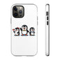 Penguin Pixel Trio Phone Case — Cute Retro 8‑Bit Penguin Family Protective Cover
